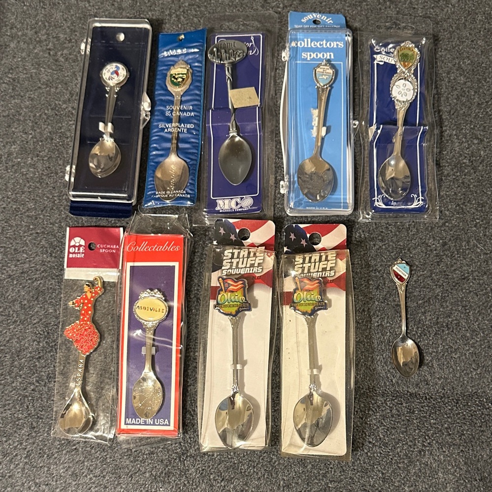 Assorted Collectible Souvenir Spoons